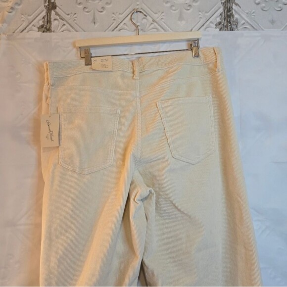 Universal Thread High-Rise Corduroy Cream  Wide Leg Ankle Super Stretch New 18 - Picture 9 of 16